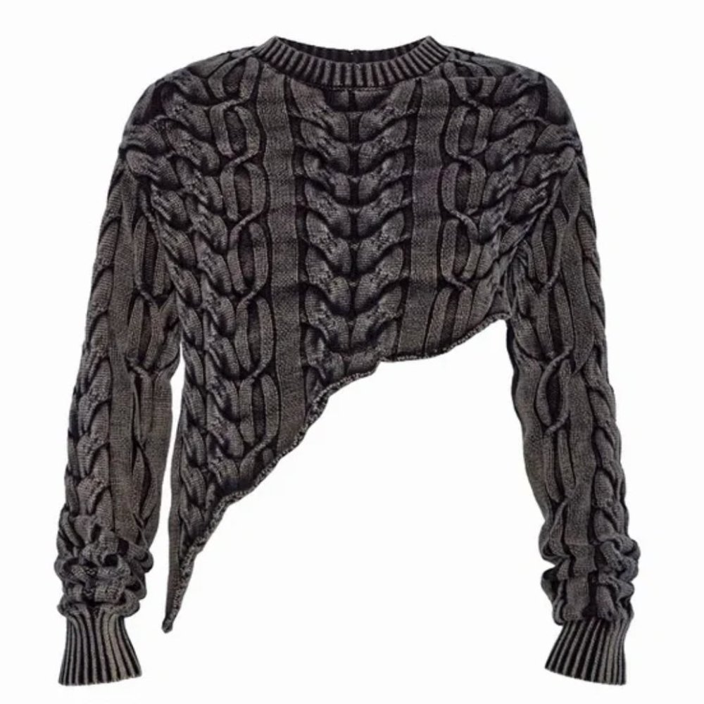 Seroya Orchis Sweater in Black Washed SIZE Small